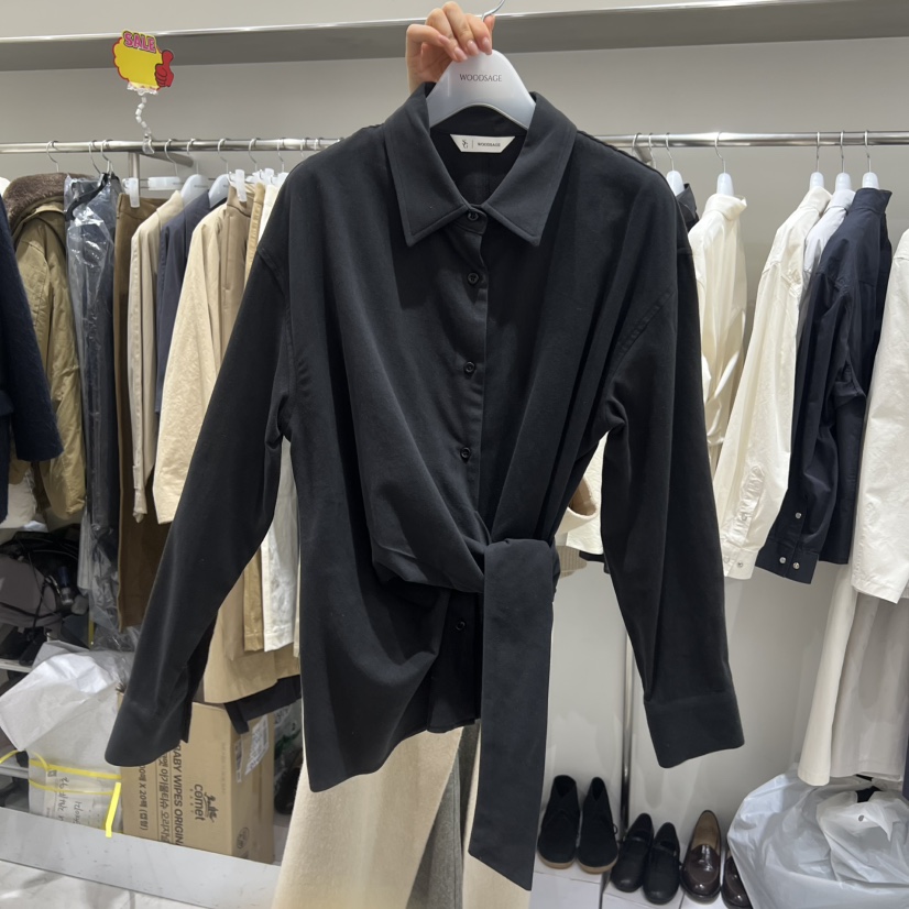 WOOD SAGE韓國代購女裝新款熱賣人氣職業休閑襯衫蕾絲衫WOOD SAGE襯衫/蕾絲衫圖色2