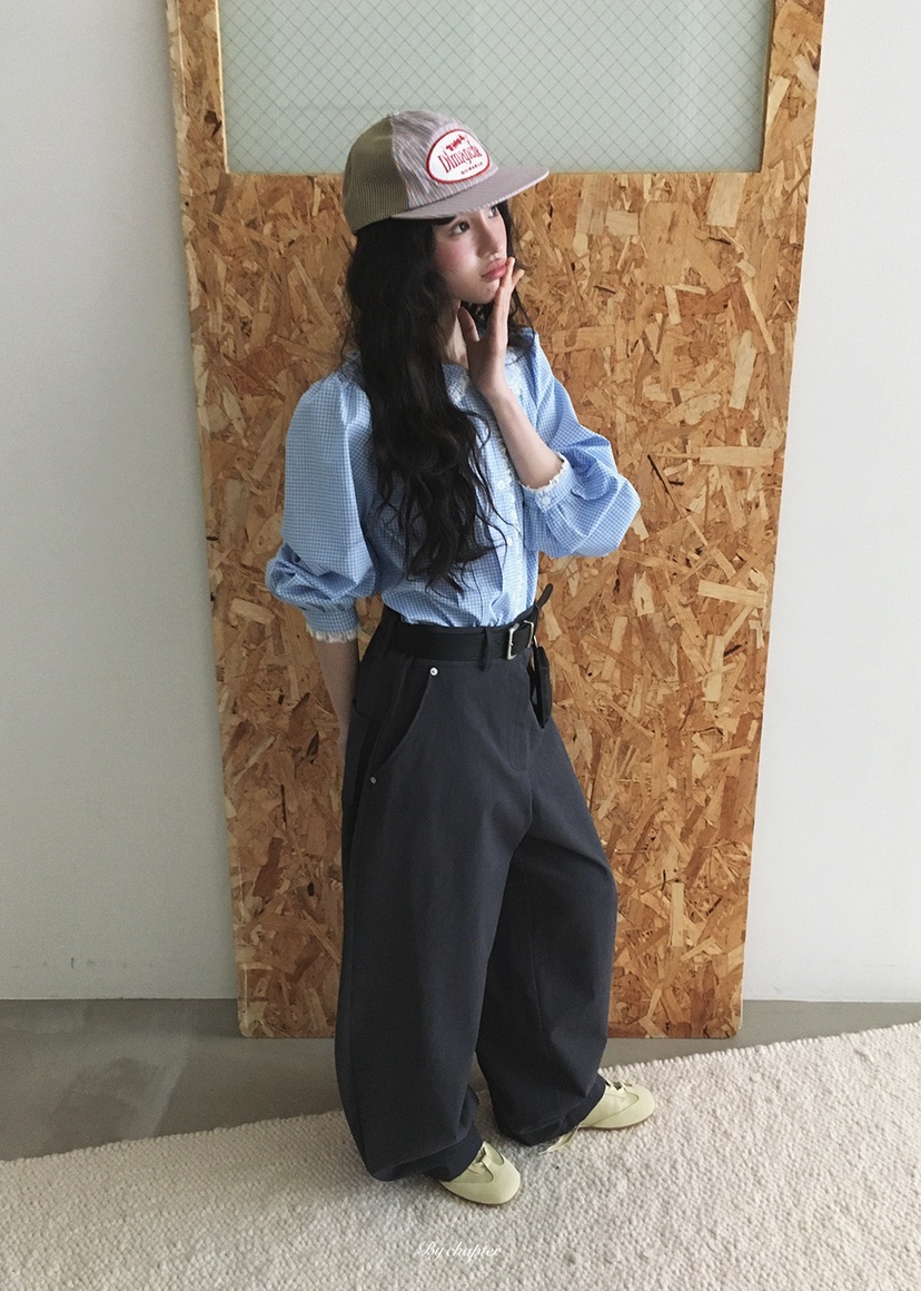 BY CHAPTER韓國代購女士新款休閑推薦人氣休閑褲不含腰帶棉BY Chapter休閑褲