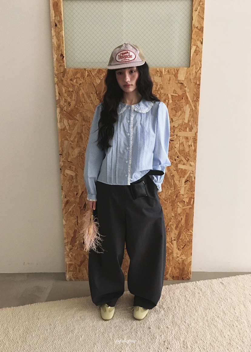 BY CHAPTER韓國代購女士新款休閑推薦人氣休閑褲不含腰帶棉BY Chapter休閑褲