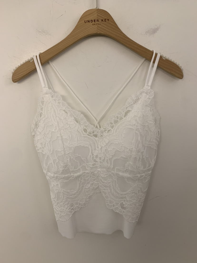 UNDER KEY韓國代購女裝新款時尚推薦真品休閑吊帶背心蕾絲UNDER KEY吊帶/背心圖色1