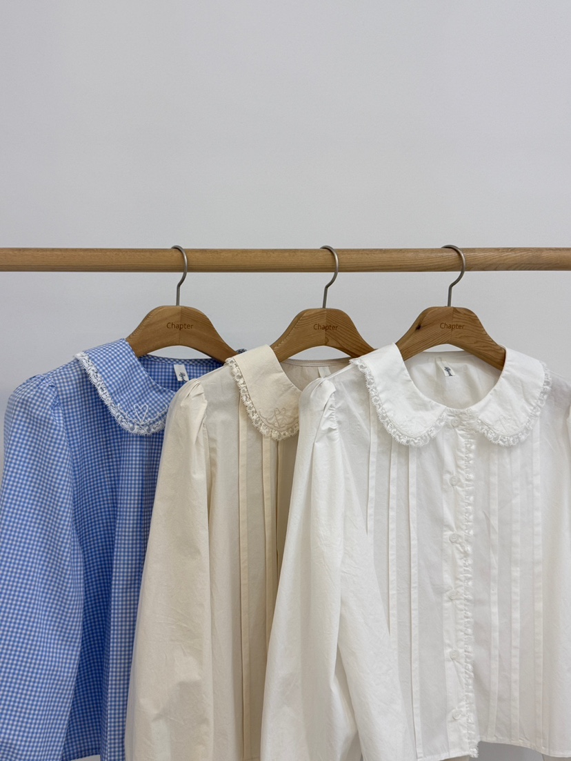 BY CHAPTER東大門實拍女士新品人氣職業真品襯衫蕾絲衫刺繡BY Chapter襯衫/蕾絲衫