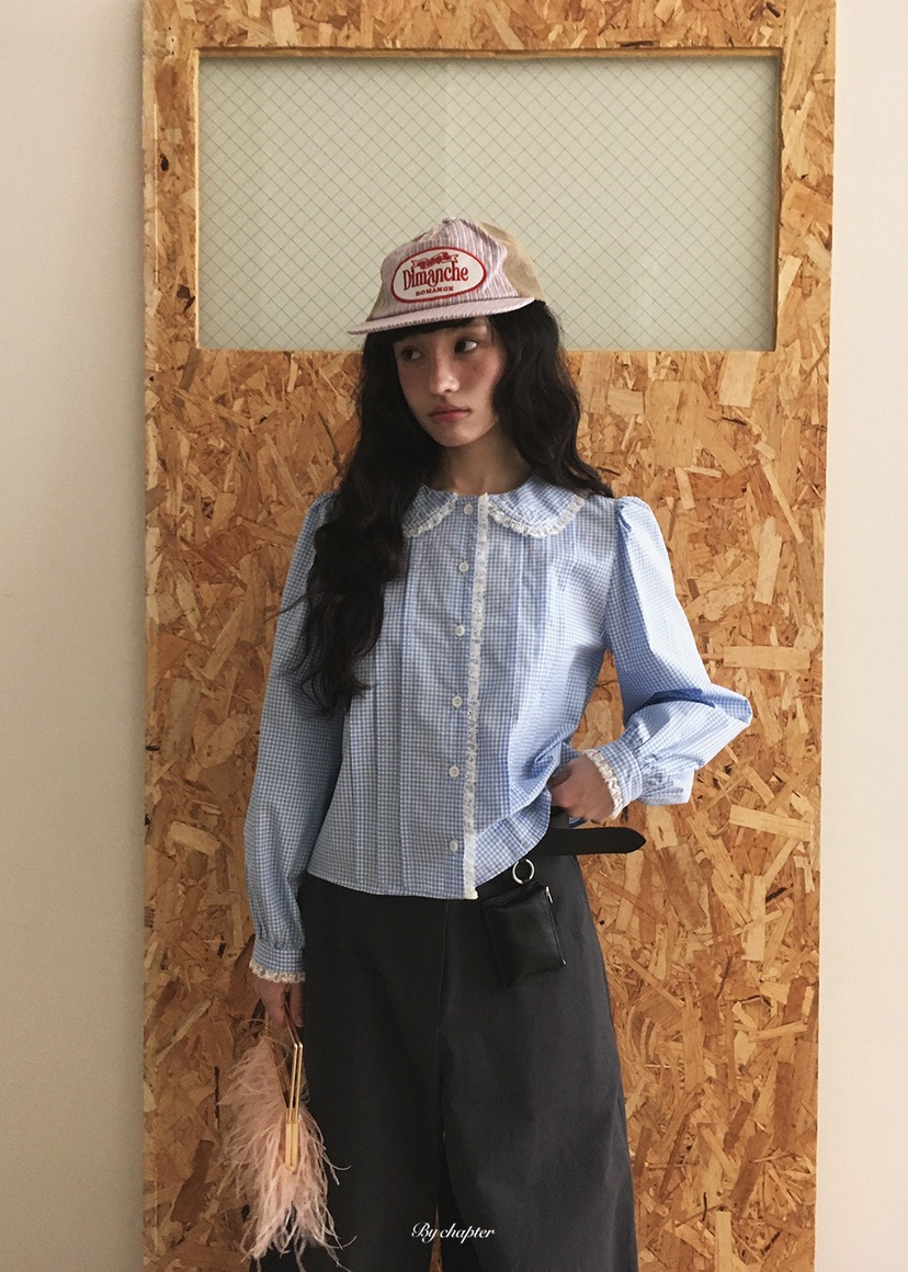 BY CHAPTER東大門實拍女士新品人氣職業真品襯衫蕾絲衫刺繡BY Chapter襯衫/蕾絲衫