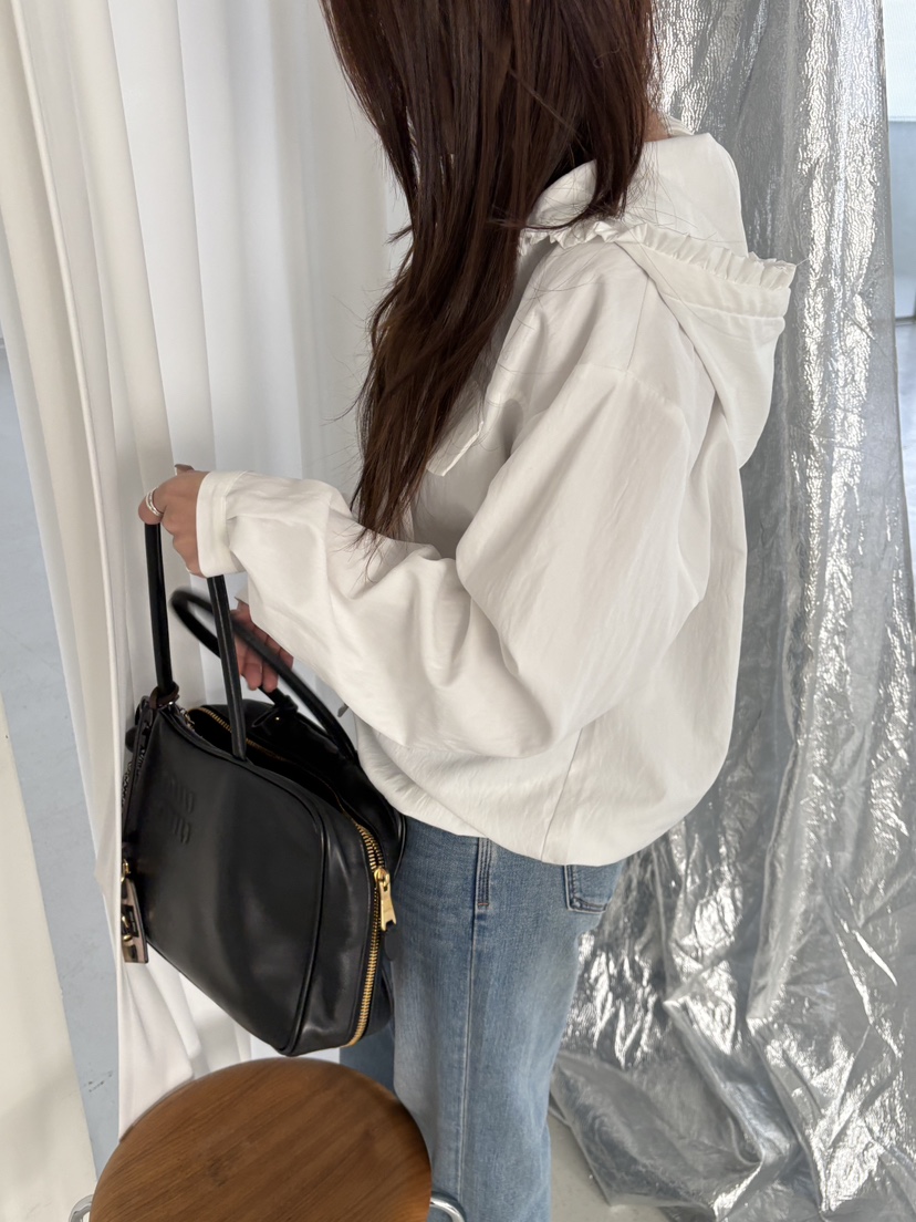 Verbena韓國代購女士新款真品職業熱賣26春夏襯衫蕾絲衫口袋Verbena襯衫/蕾絲衫