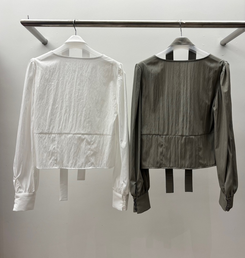 INTHEEND東大門代購女士新品熱賣時尚職業襯衫蕾絲衫含圍巾INTHEEND襯衫/蕾絲衫