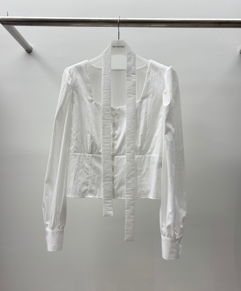 INTHEEND東大門代購女士新品熱賣時尚職業襯衫蕾絲衫含圍巾INTHEEND襯衫/蕾絲衫圖色1