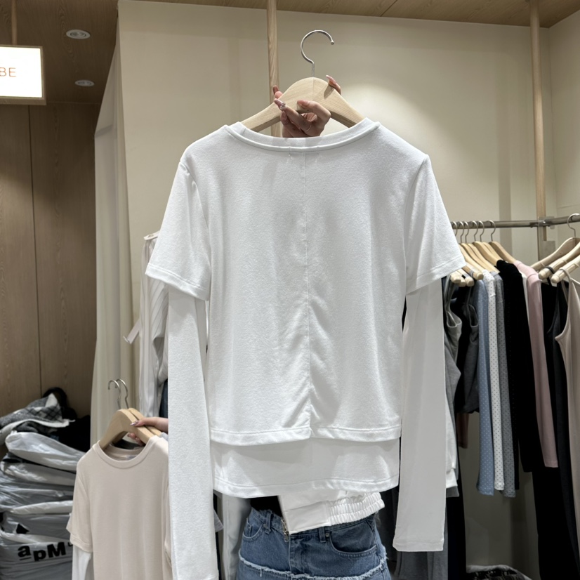 VINTAGE VIBE東大門代購女士新款時尚人氣真品26春夏長袖T恤VINTAGE VIBE長袖T恤