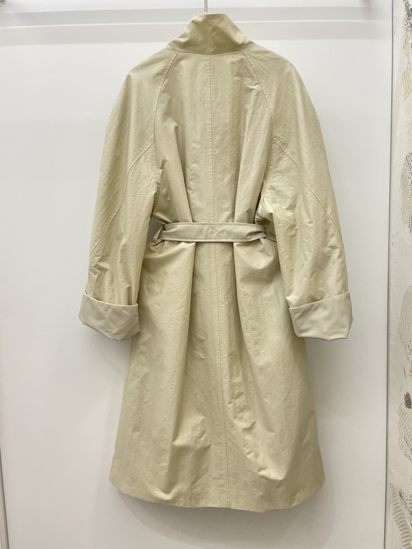 NYLON韓國代購女士新款26春夏人氣推薦休閑長款風衣含腰帶NYLON長款風衣