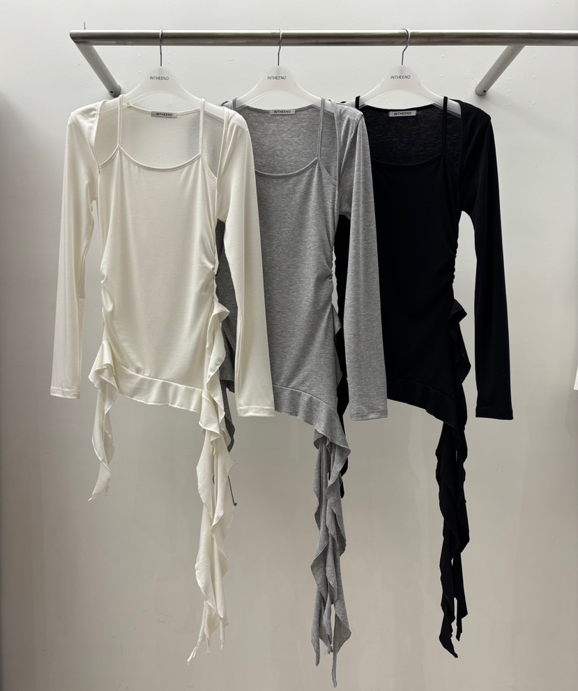 INTHEEND東大門直郵女裝新品職業時尚休閑熱賣真品長袖T恤INTHEEND長袖T恤