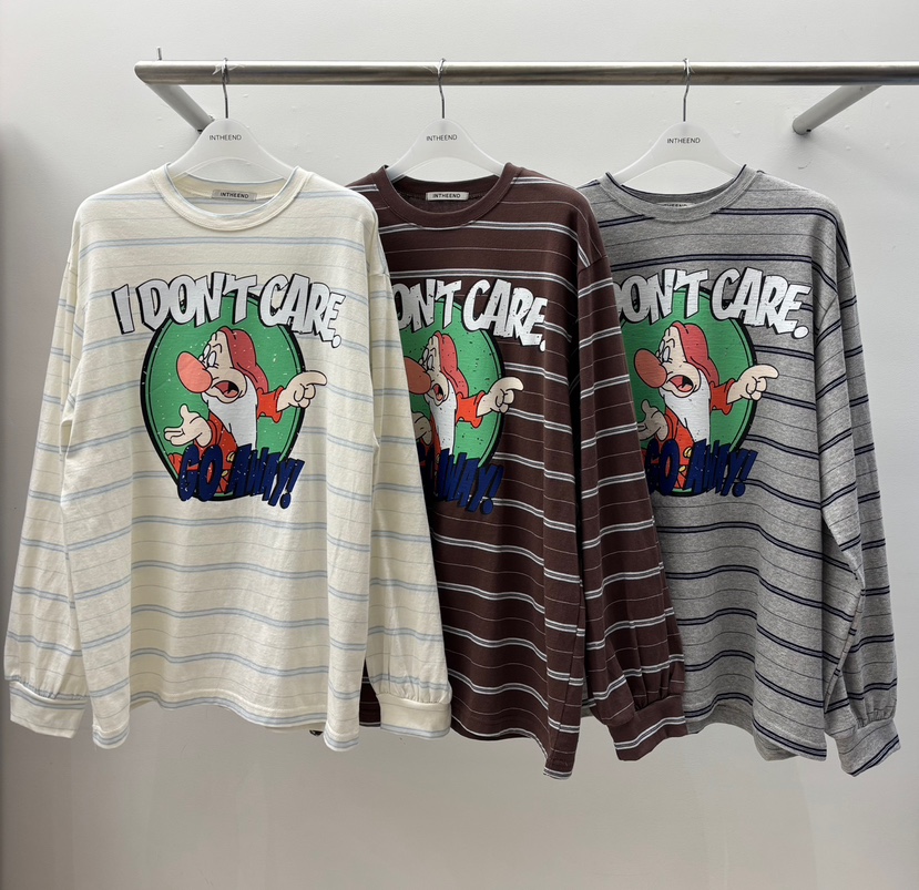 INTHEEND東大門代購女裝新款人氣熱賣時尚職業長袖T恤條紋INTHEEND長袖T恤