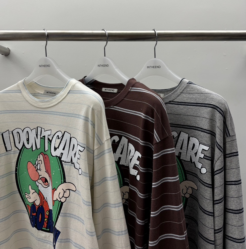 INTHEEND東大門代購女裝新款人氣熱賣時尚職業長袖T恤條紋INTHEEND長袖T恤