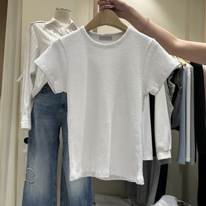 VINTAGE VIBE韓國代購女裝新品職業推薦26春夏人氣熱賣T恤VINTAGE VIBET恤圖色2