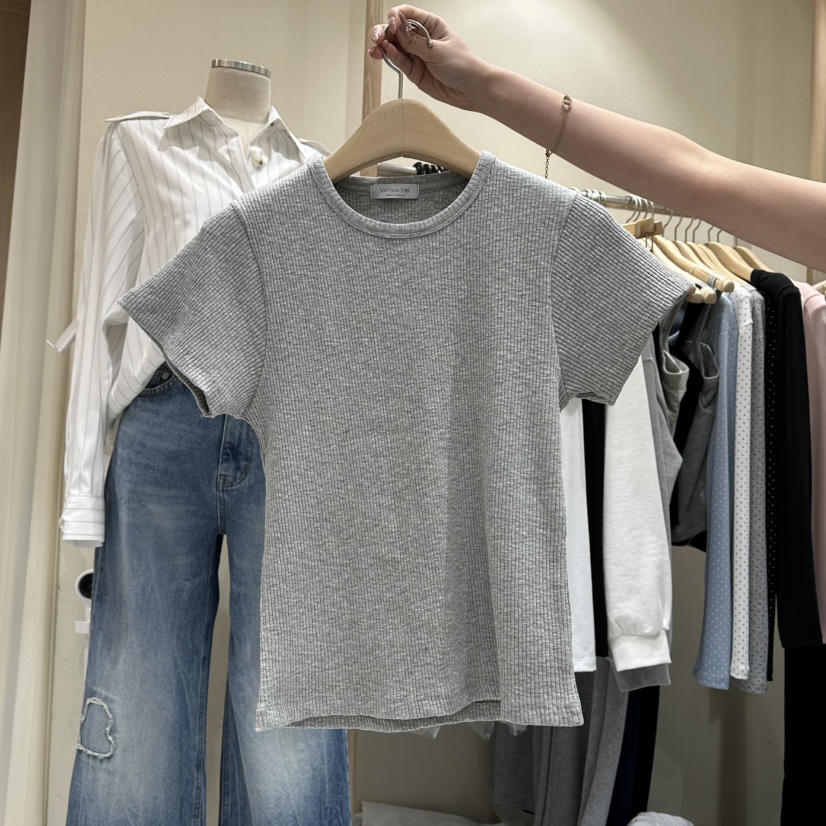 VINTAGE VIBE韓國代購女裝新品職業推薦26春夏人氣熱賣T恤VINTAGE VIBET恤圖色4