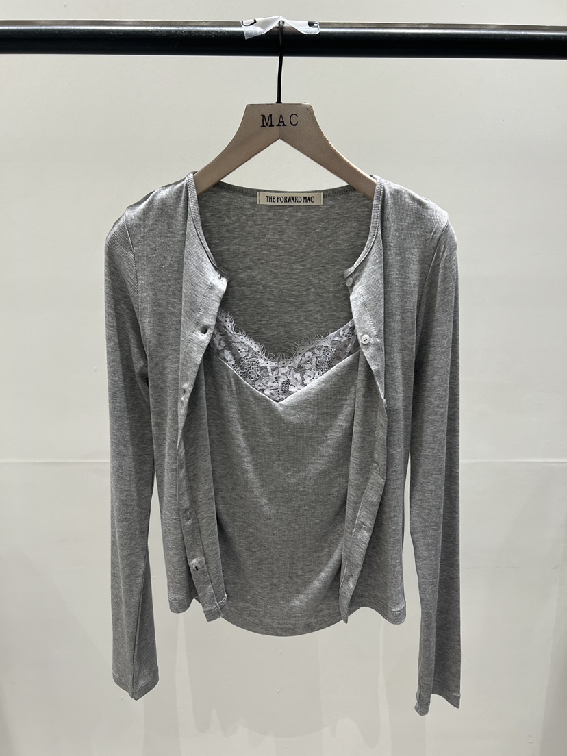 MAC東大門代購女士新款26春夏真品時尚熱賣長袖T恤假兩件THE FORWARD MAC長袖T恤圖色2
