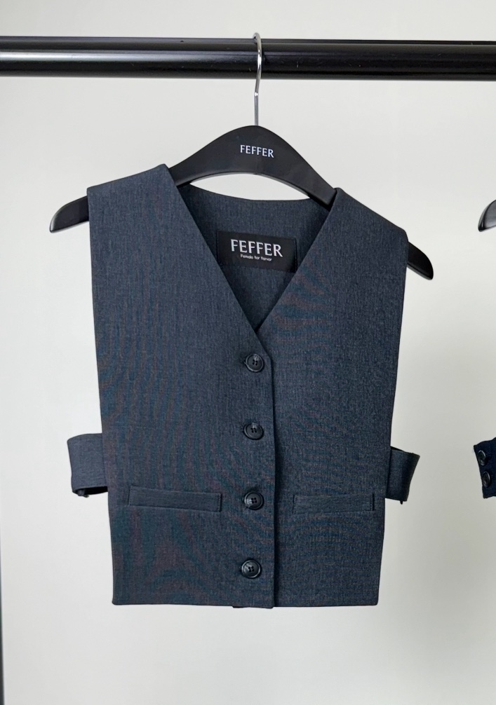 FEFFER韓國代購女士新品人氣職業推薦真品26春夏時尚馬甲FEFFER馬甲圖色1