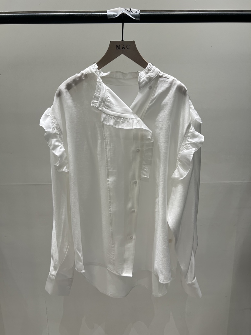 MAC韓國代購女士新款26春夏時尚真品熱賣推薦休閑襯衫蕾絲衫THE FORWARD MAC襯衫/蕾絲衫圖色1