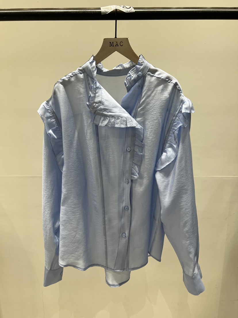 MAC韓國代購女士新款26春夏時尚真品熱賣推薦休閑襯衫蕾絲衫THE FORWARD MAC襯衫/蕾絲衫圖色2