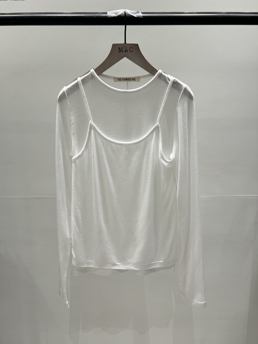 MAC韓國直郵女裝新款熱賣人氣推薦真品職業長袖T恤假兩件THE FORWARD MAC長袖T恤圖色1