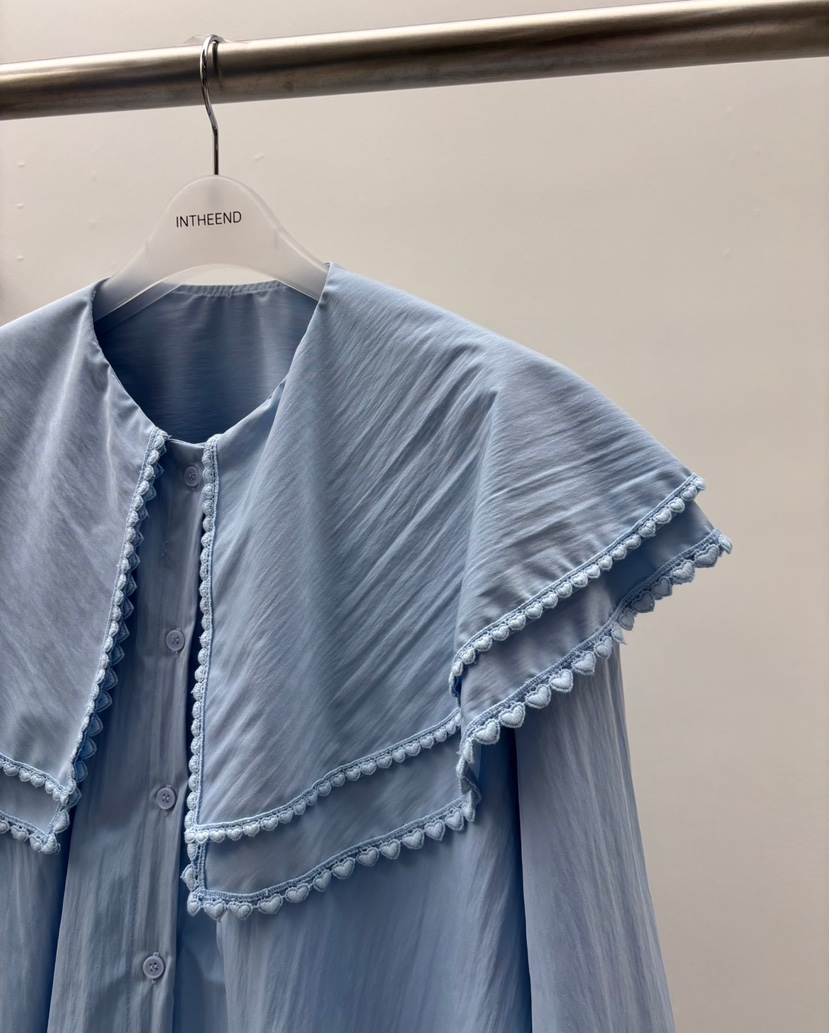 INTHEEND韓國代購女士新品休閑26春夏推薦時尚襯衫蕾絲衫INTHEEND襯衫/蕾絲衫