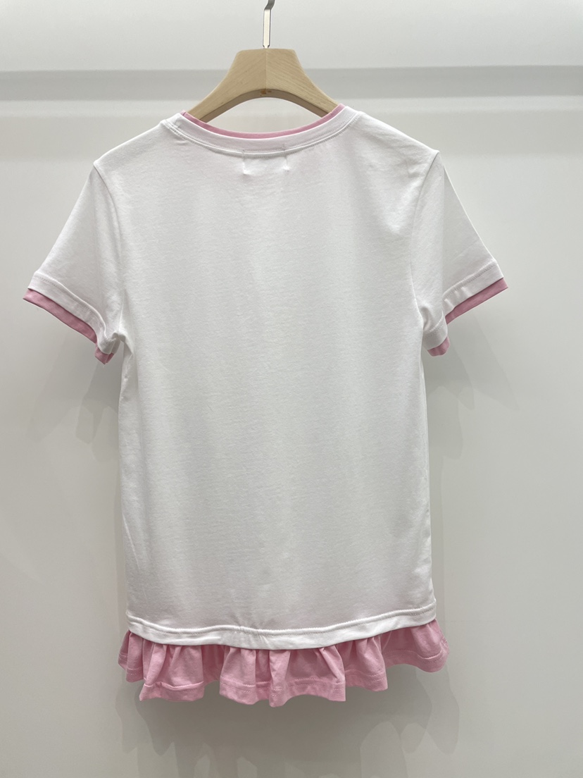 NYLON韓國代購女裝新品真品休閑時尚職業熱賣26春夏T恤荷葉邊NYLONT恤