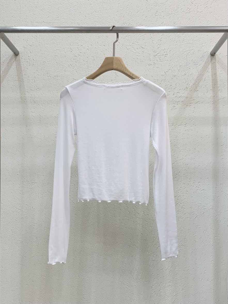 LIGHT AND SALT東大門直郵女士新品26春夏人氣長袖T恤蕾絲LIGHT AND SALT長袖T恤