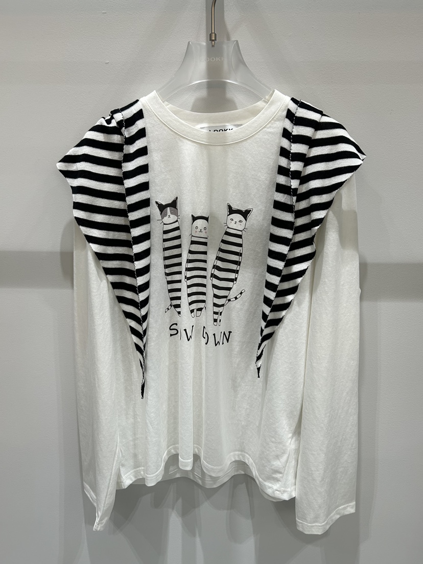 LOOKK/MIMME東大門代購女裝新品熱賣推薦時尚長袖T恤含圍巾LOOKK/MIMME長袖T恤圖色1