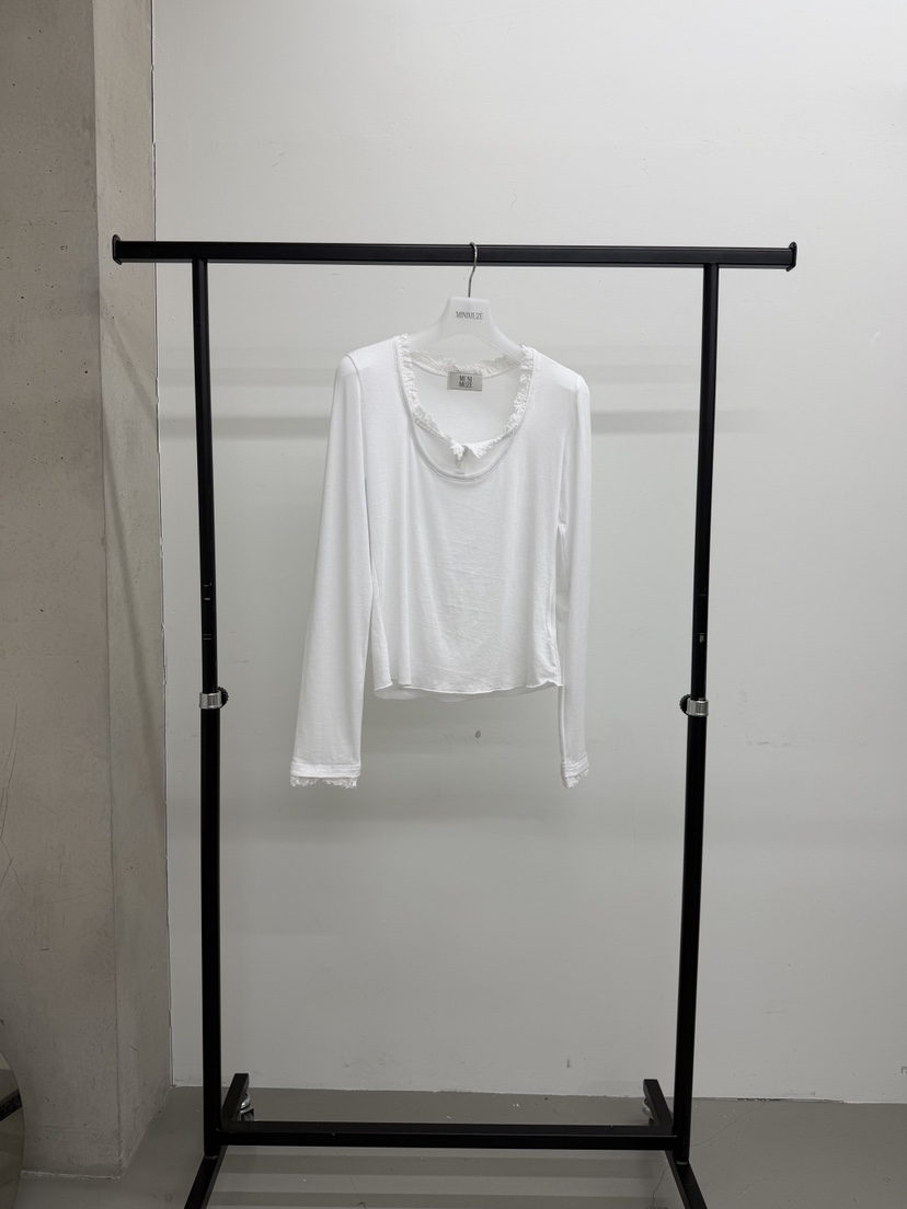 MINIMUZE韓國直郵女裝新品休閑26春夏推薦真品長袖T恤雙層MINIMUZE長袖T恤圖色1