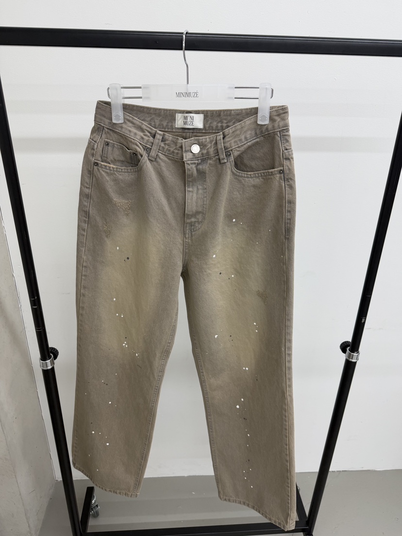 MINIMUZE韓國代購女士新品職業休閑熱賣時尚26春夏牛仔褲MINIMUZE牛仔褲