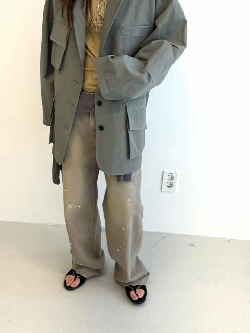 MINIMUZE韓國代購女士新品職業休閑熱賣時尚26春夏牛仔褲MINIMUZE牛仔褲