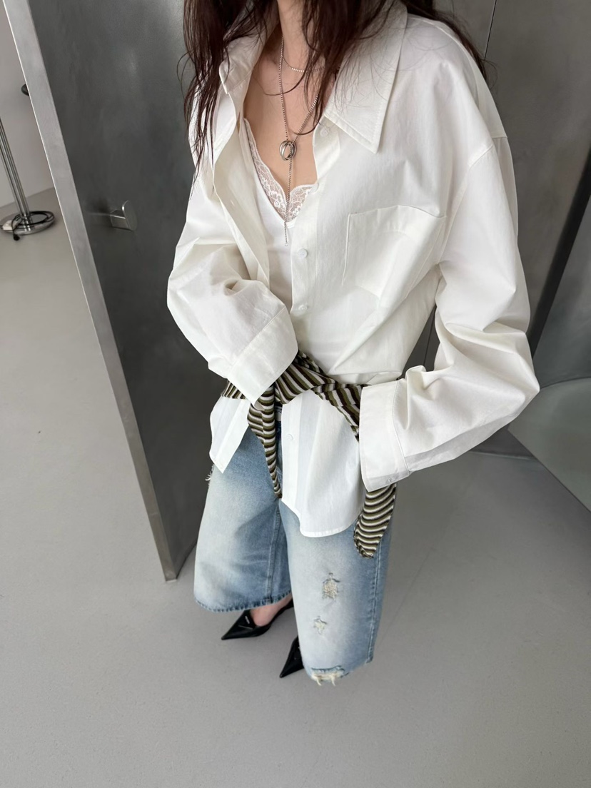 MINIMUZE東大門實拍女士新款熱賣26春夏真品休閑襯衫蕾絲衫MINIMUZE襯衫/蕾絲衫