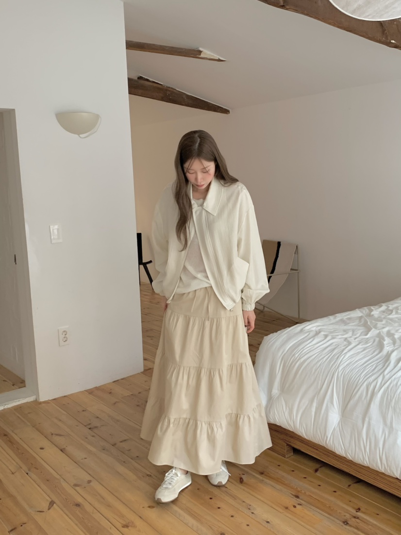 LEGACY韓國代購女裝新品職業時尚26春夏推薦休閑長裙褶皺LEGACY長裙