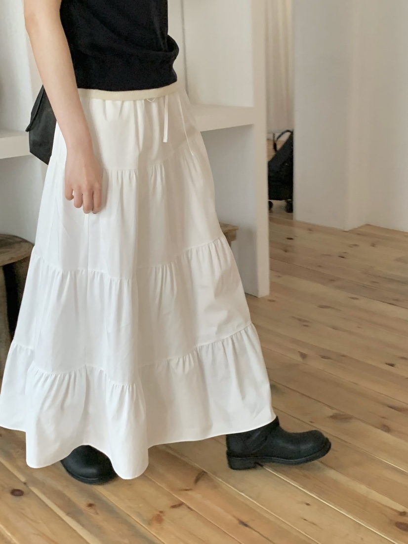 LEGACY韓國代購女裝新品職業時尚26春夏推薦休閑長裙褶皺LEGACY長裙