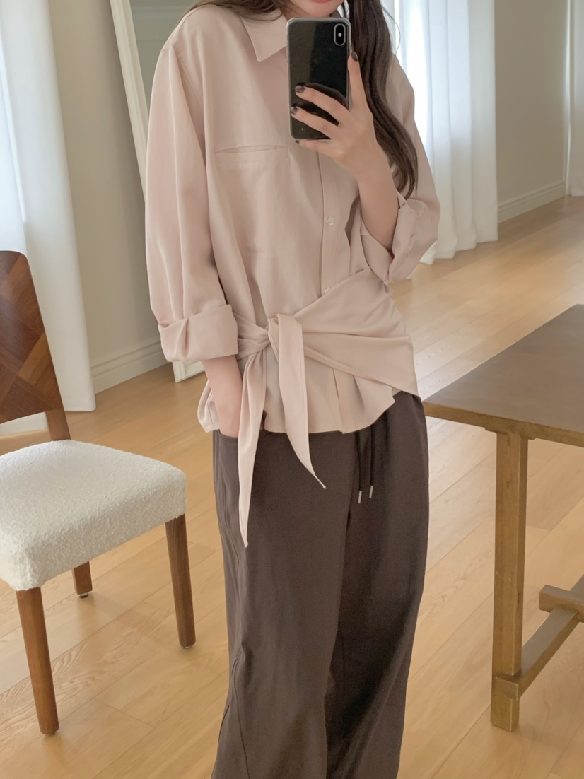 LEGACY韓國代購女士新款人氣推薦真品時尚襯衫蕾絲衫含圍巾LEGACY襯衫/蕾絲衫