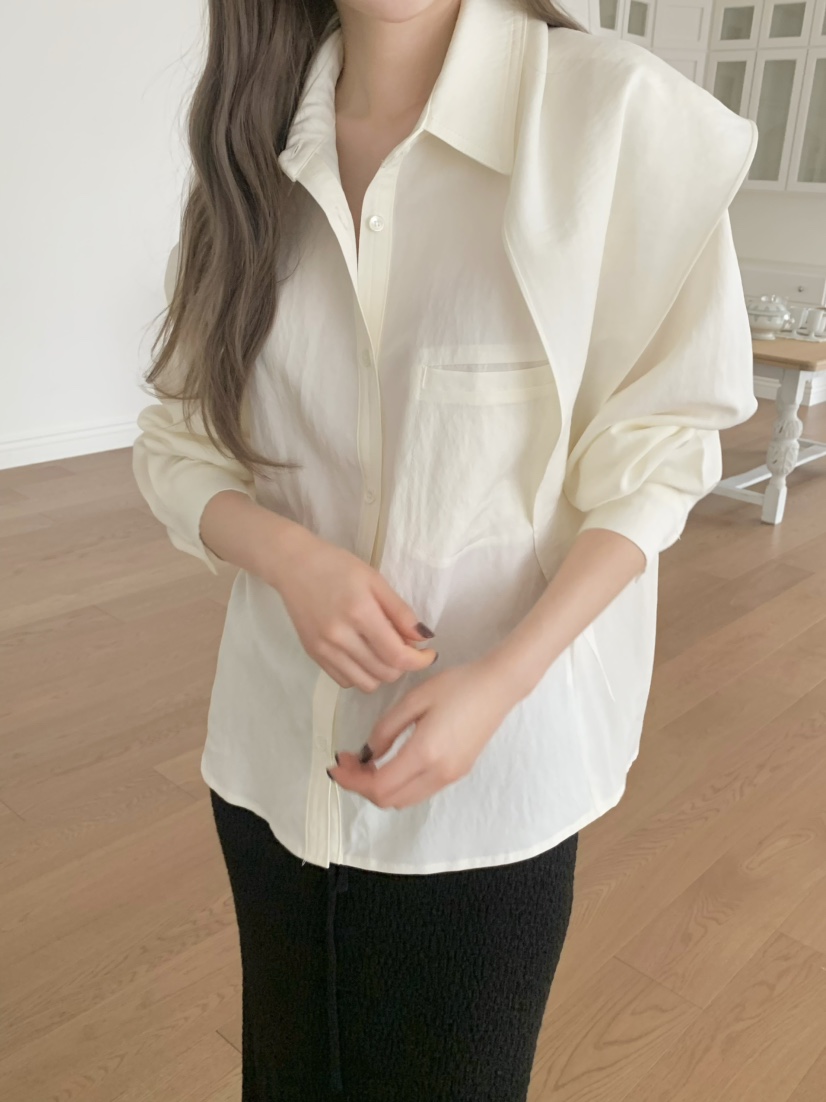 LEGACY韓國代購女士新款人氣推薦真品時尚襯衫蕾絲衫含圍巾LEGACY襯衫/蕾絲衫