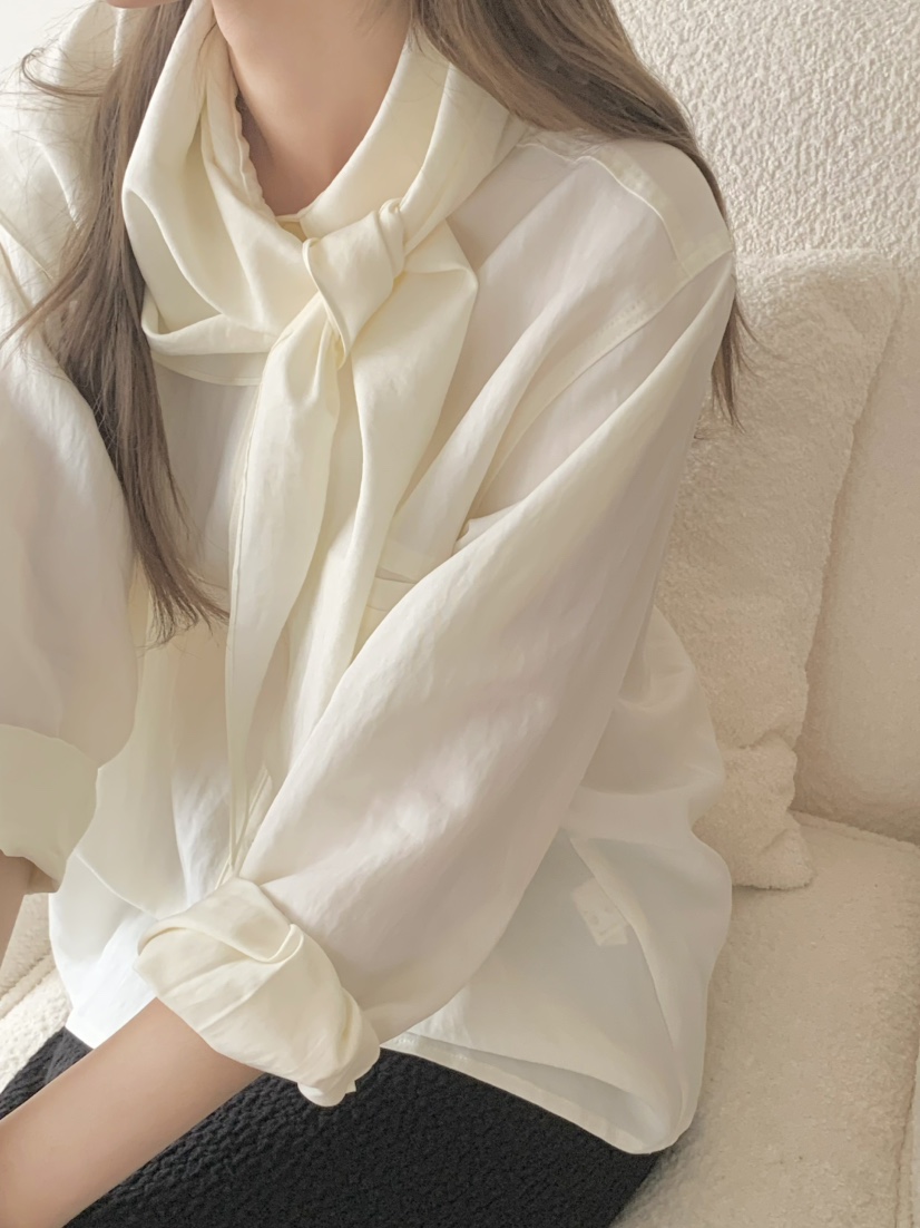 LEGACY韓國代購女士新款人氣推薦真品時尚襯衫蕾絲衫含圍巾LEGACY襯衫/蕾絲衫