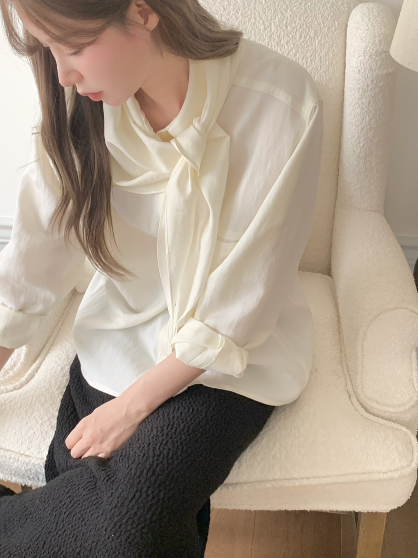 LEGACY韓國代購女士新款人氣推薦真品時尚襯衫蕾絲衫含圍巾LEGACY襯衫/蕾絲衫