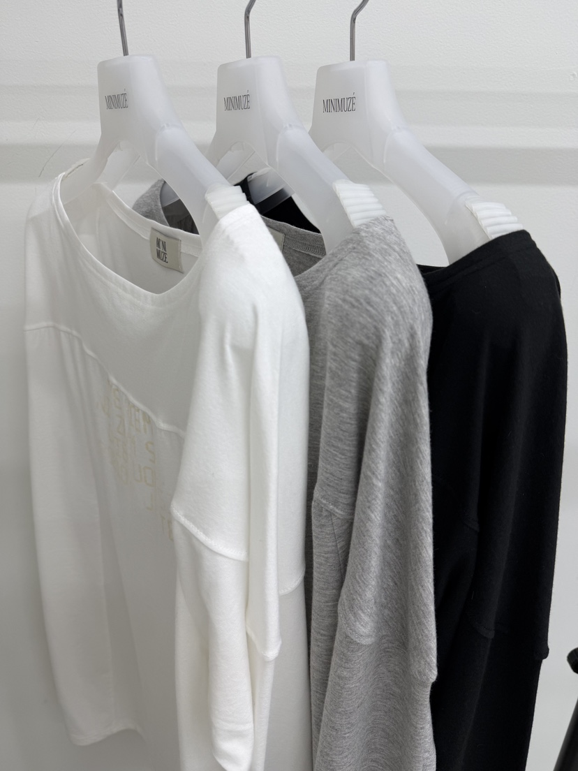 MINIMUZE韓國直郵女士新款26春夏熱賣時尚休閑推薦長袖T恤MINIMUZE長袖T恤