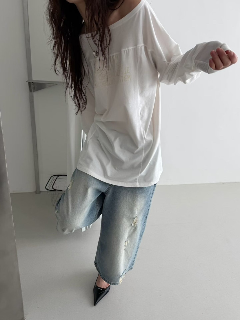 MINIMUZE韓國直郵女士新款26春夏熱賣時尚休閑推薦長袖T恤MINIMUZE長袖T恤