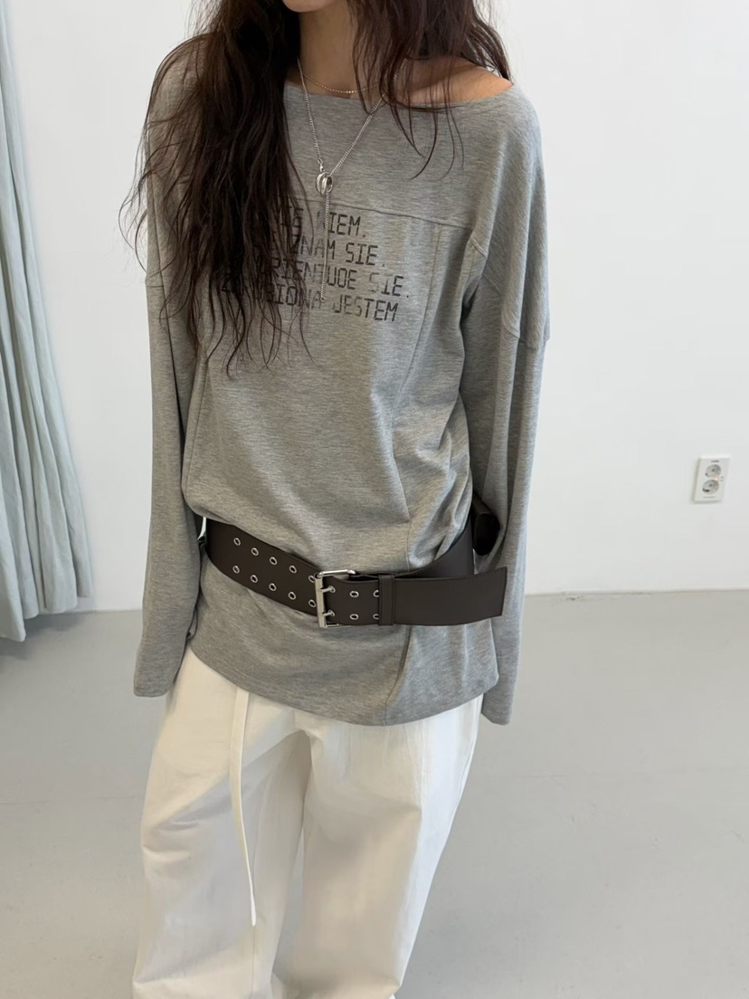 MINIMUZE韓國直郵女士新款26春夏熱賣時尚休閑推薦長袖T恤MINIMUZE長袖T恤