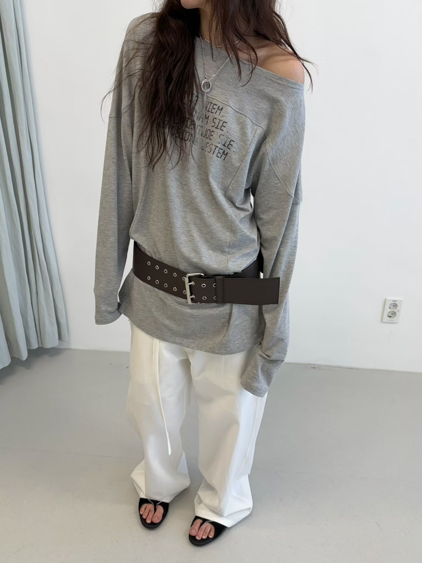 MINIMUZE韓國直郵女士新款26春夏熱賣時尚休閑推薦長袖T恤MINIMUZE長袖T恤