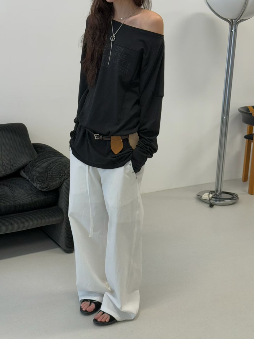 MINIMUZE韓國直郵女士新款26春夏熱賣時尚休閑推薦長袖T恤MINIMUZE長袖T恤