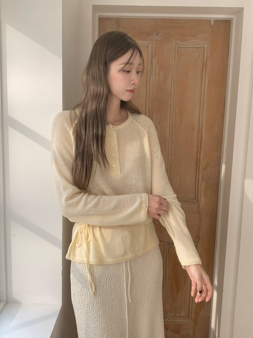 LEGACY韓國代購女士新品26春夏推薦真品針織衫含腰繩馬海毛LEGACY針織衫