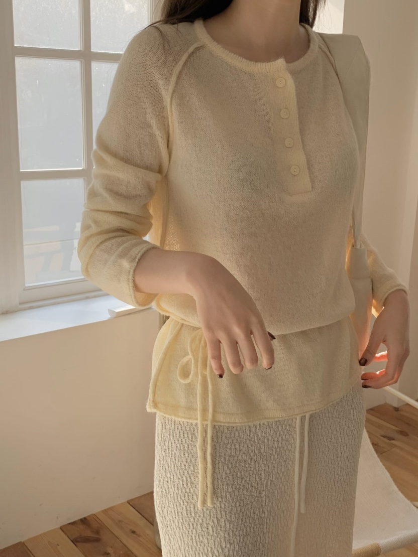 LEGACY韓國代購女士新品26春夏推薦真品針織衫含腰繩馬海毛LEGACY針織衫