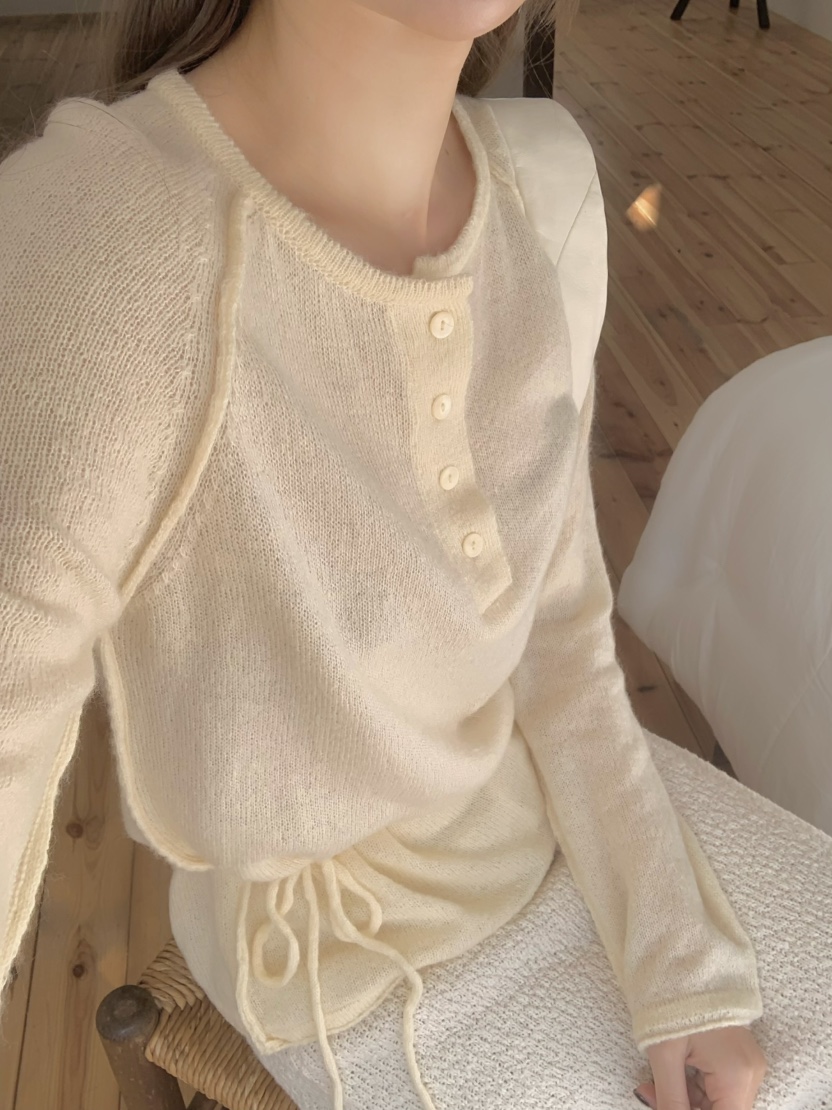 LEGACY韓國代購女士新品26春夏推薦真品針織衫含腰繩馬海毛LEGACY針織衫