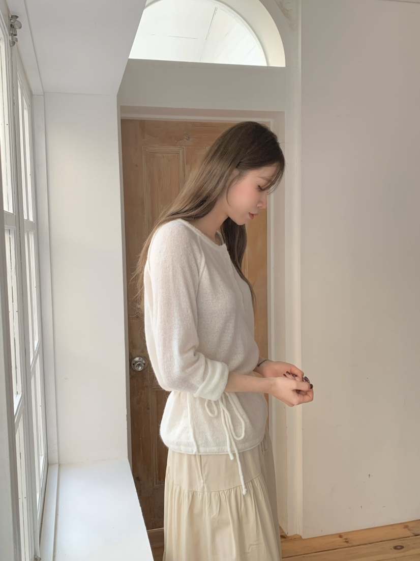 LEGACY韓國代購女士新品26春夏推薦真品針織衫含腰繩馬海毛LEGACY針織衫