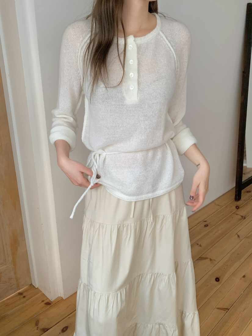 LEGACY韓國代購女士新品26春夏推薦真品針織衫含腰繩馬海毛LEGACY針織衫