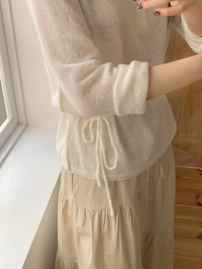 LEGACY韓國代購女士新品26春夏推薦真品針織衫含腰繩馬海毛LEGACY針織衫