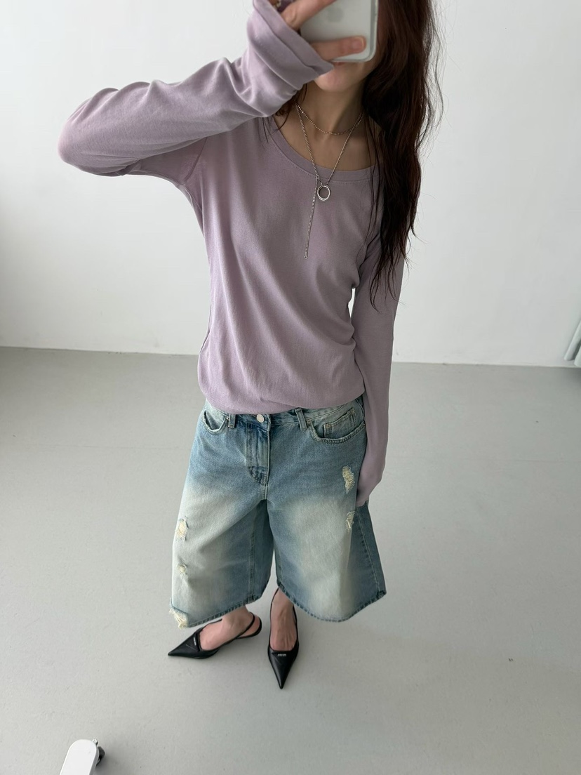 MINIMUZE韓國直郵女裝新款真品推薦休閑26春夏時尚長袖T恤MINIMUZE長袖T恤