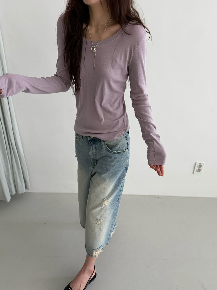 MINIMUZE韓國直郵女裝新款真品推薦休閑26春夏時尚長袖T恤MINIMUZE長袖T恤