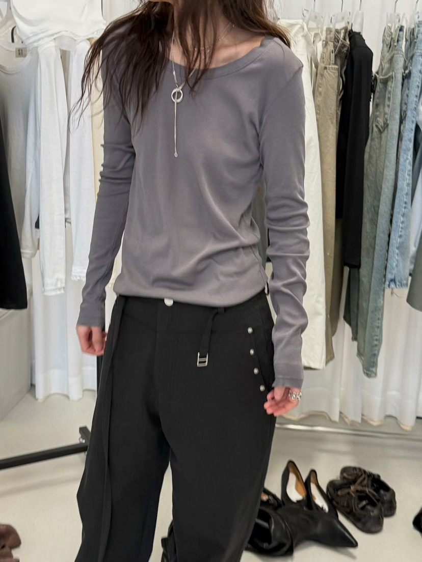 MINIMUZE韓國直郵女裝新款真品推薦休閑26春夏時尚長袖T恤MINIMUZE長袖T恤