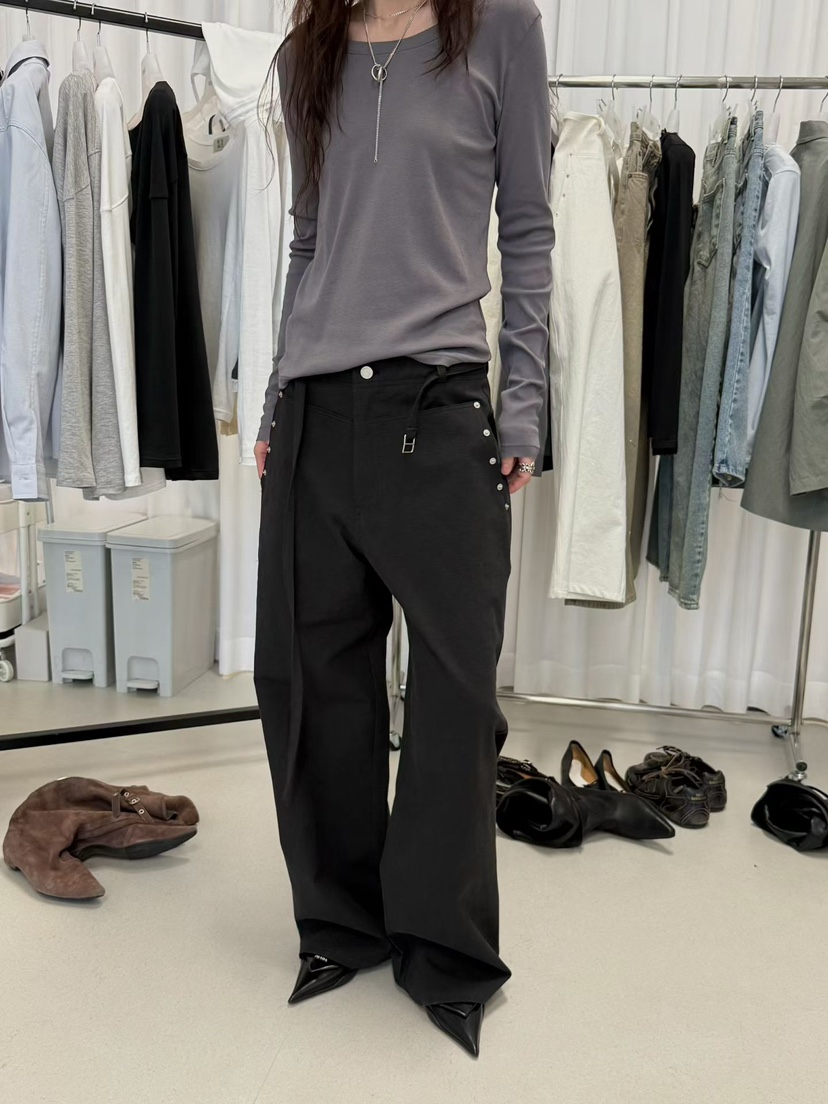 MINIMUZE東大門代購女裝新款時尚推薦26春夏休閑褲含腰帶MINIMUZE休閑褲